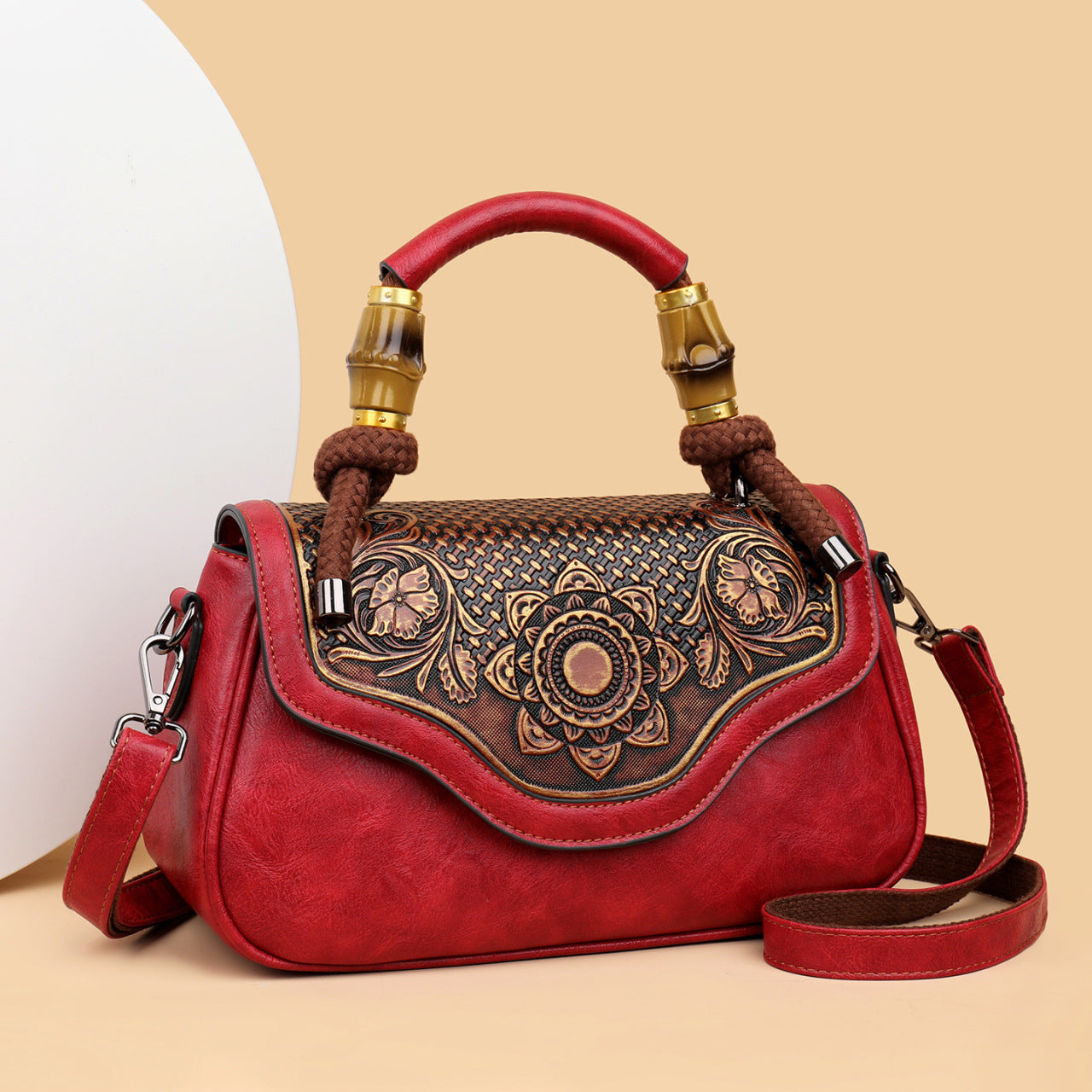Style Clutch Portable Fashion Single Rhombus Light Women's Handbag