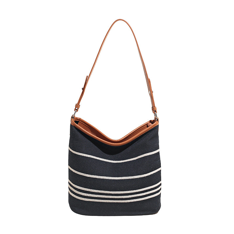 Stripe Trendy Female Lightweight Simple Fashion Women's Shoulder Bag