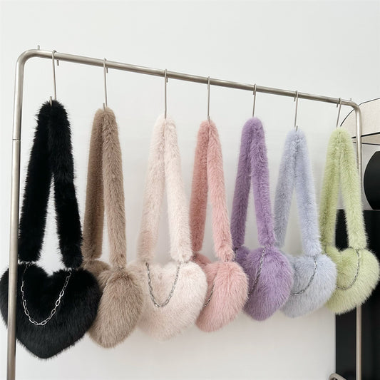Love Chain Design Macaron Color Shell Bags