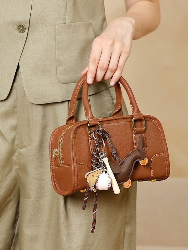 Women's Genuine Leather Commuter Bowling Boston Fashion Women's Messenger Bag