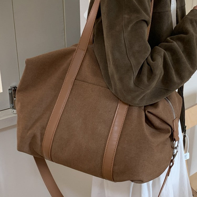 Women's Canvas Large Capacity College Class Women's Shoulder Bag