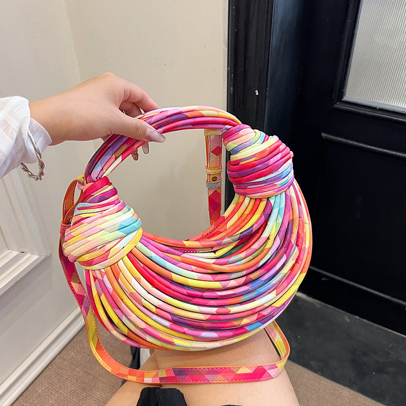 Women's Handmade Woven Special Creative Knotted Noodles Dumpling Bags
