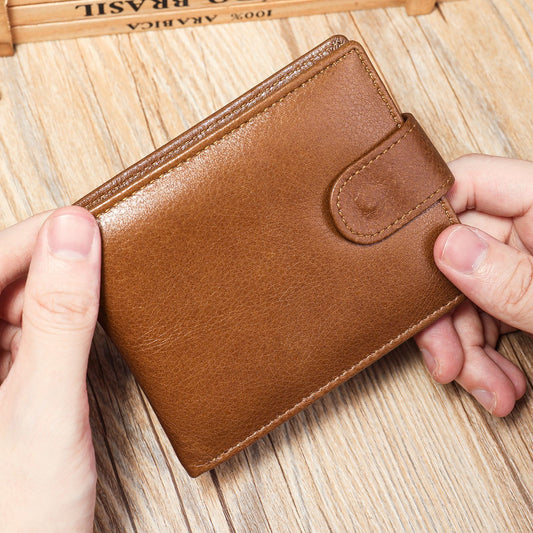 Innovative Men's Leather First Layer Cowhide Purses