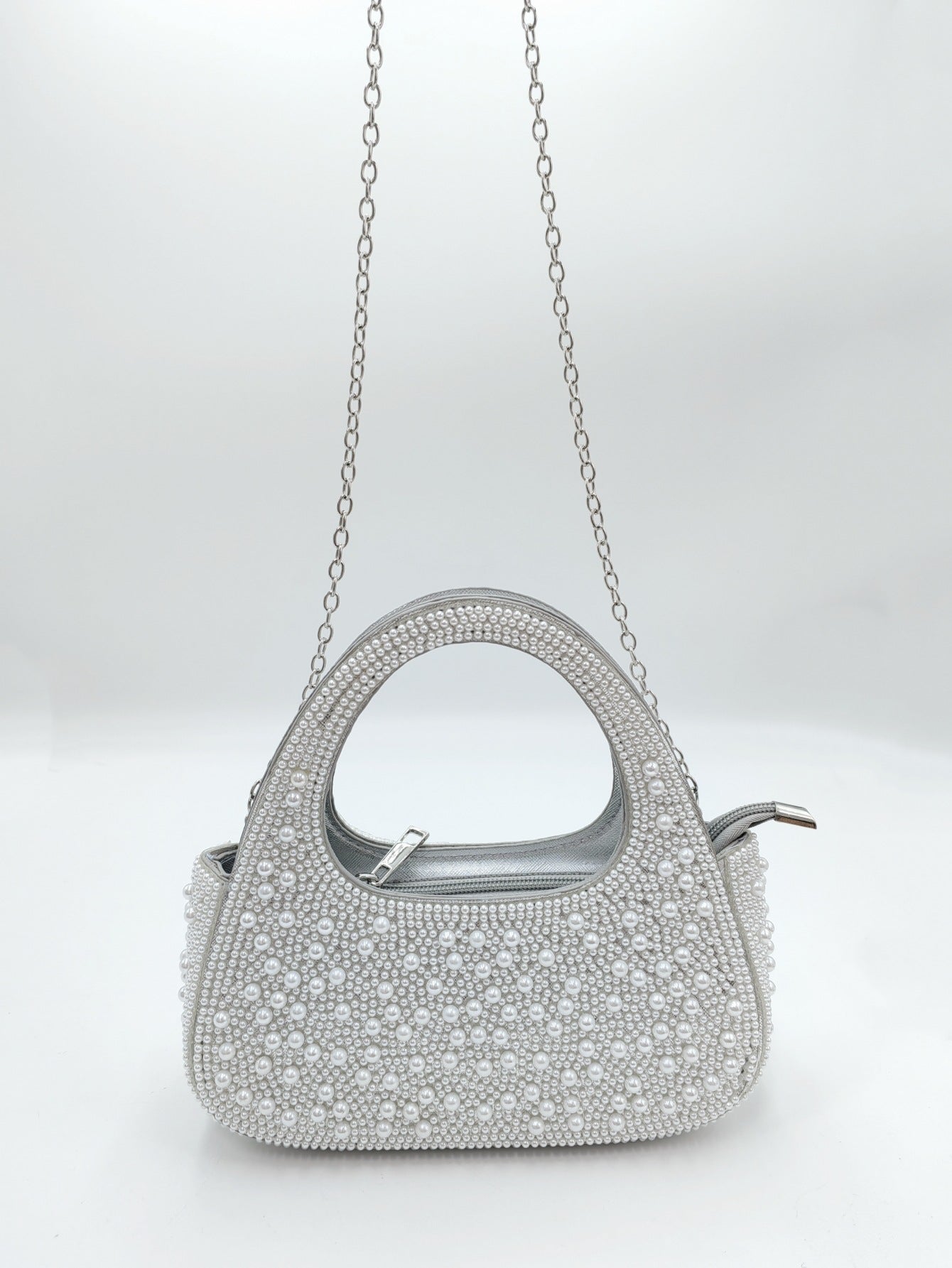 Fashion Rhinestone Semicircle Design Female Niche Shoulder Bags