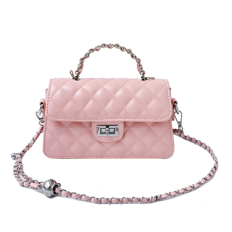 Women's Korean Diamond Chain Classic Style Fashion Small Square Bag