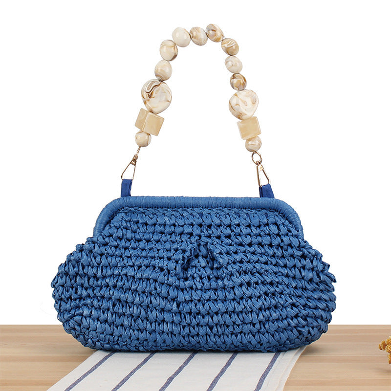 Women's Straw Fashion Personality Woven Seaside Vacation Daily Senior Women's Handbag
