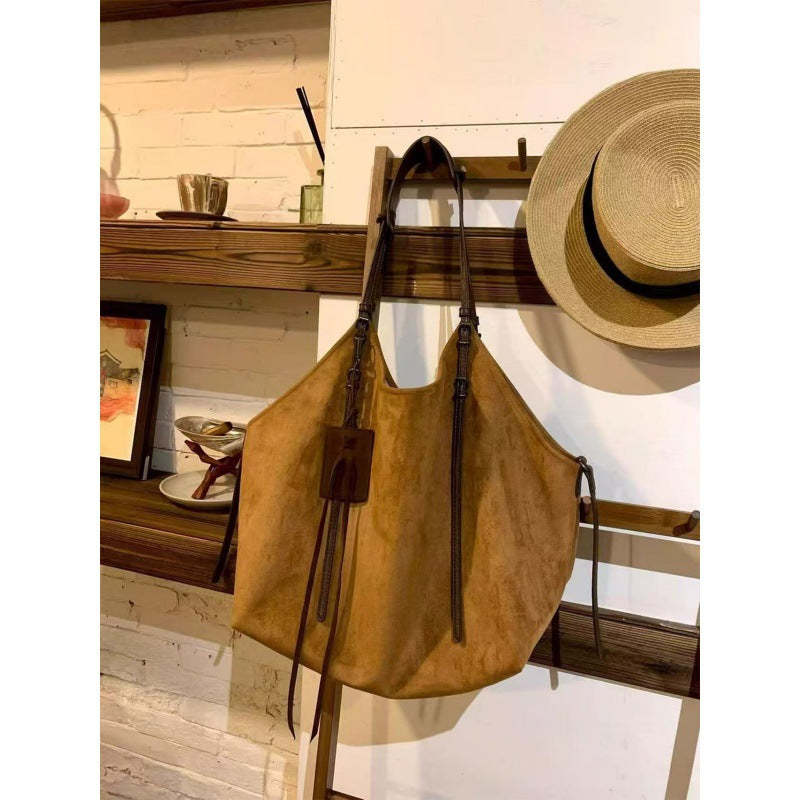Women's Suede Large Capacity Daily Brown Women's Shoulder Bag