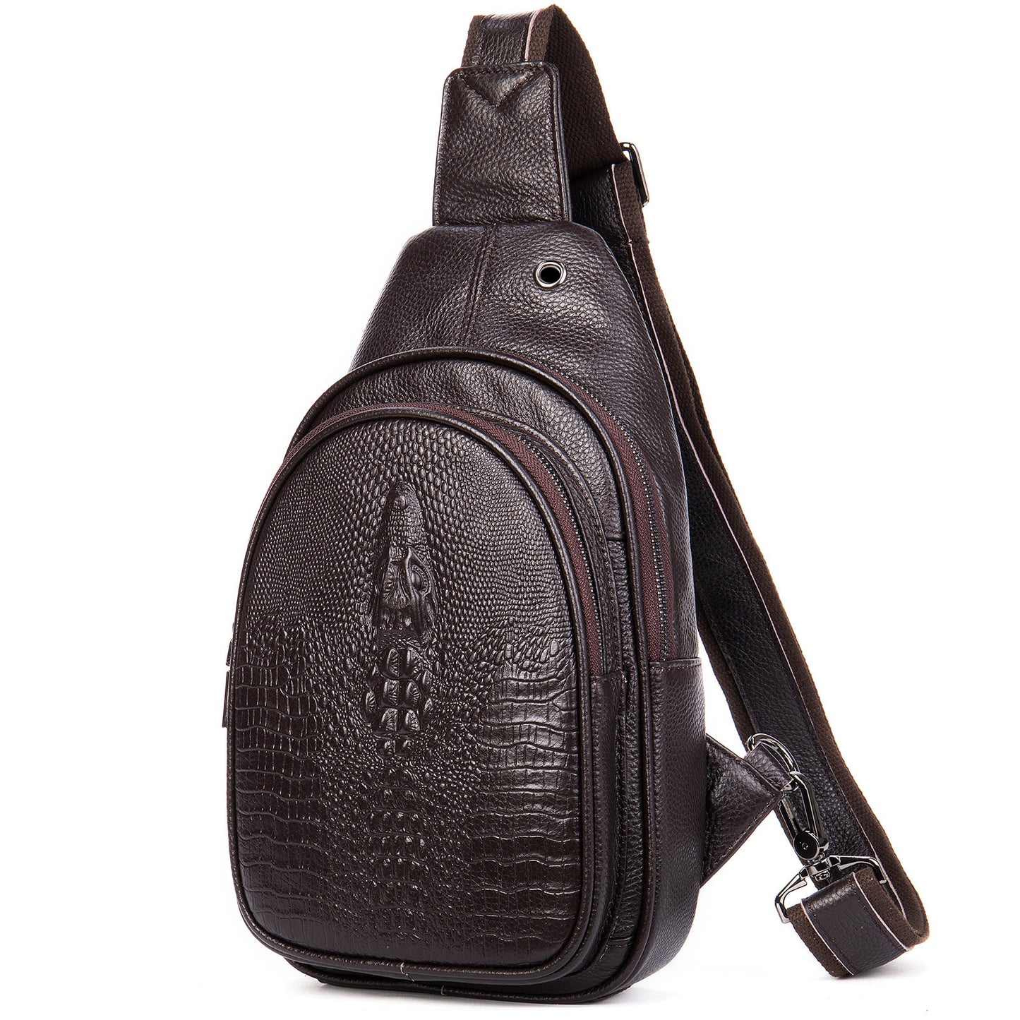 Men's Business Commute Korean Style Crocodile Pattern Men's Chest Bag