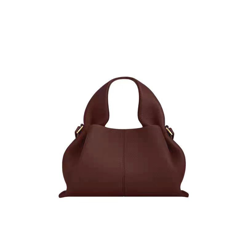 Trendy Elegant Casual Cloud Leather Portable Women's Handbag