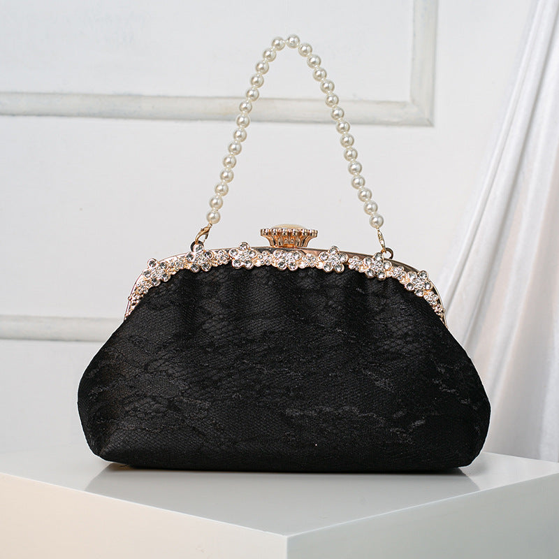 Women's Cheongsam Chinese Style Traditional Wedding Banquet Hand Bridal Pearl Dinner Bag