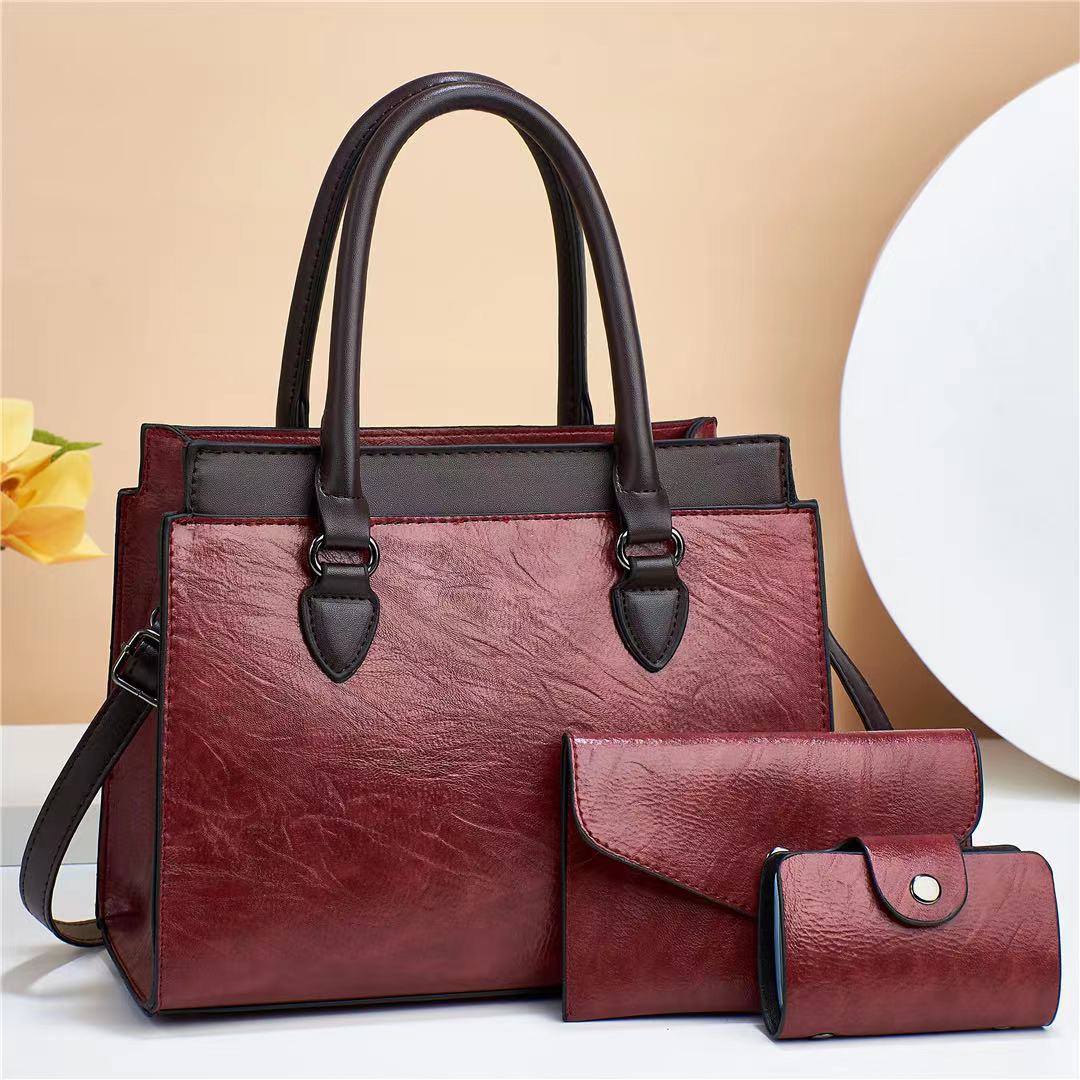Women's High-grade Fashion Combination Three-piece Large Capacity Elegance Women's Handbag