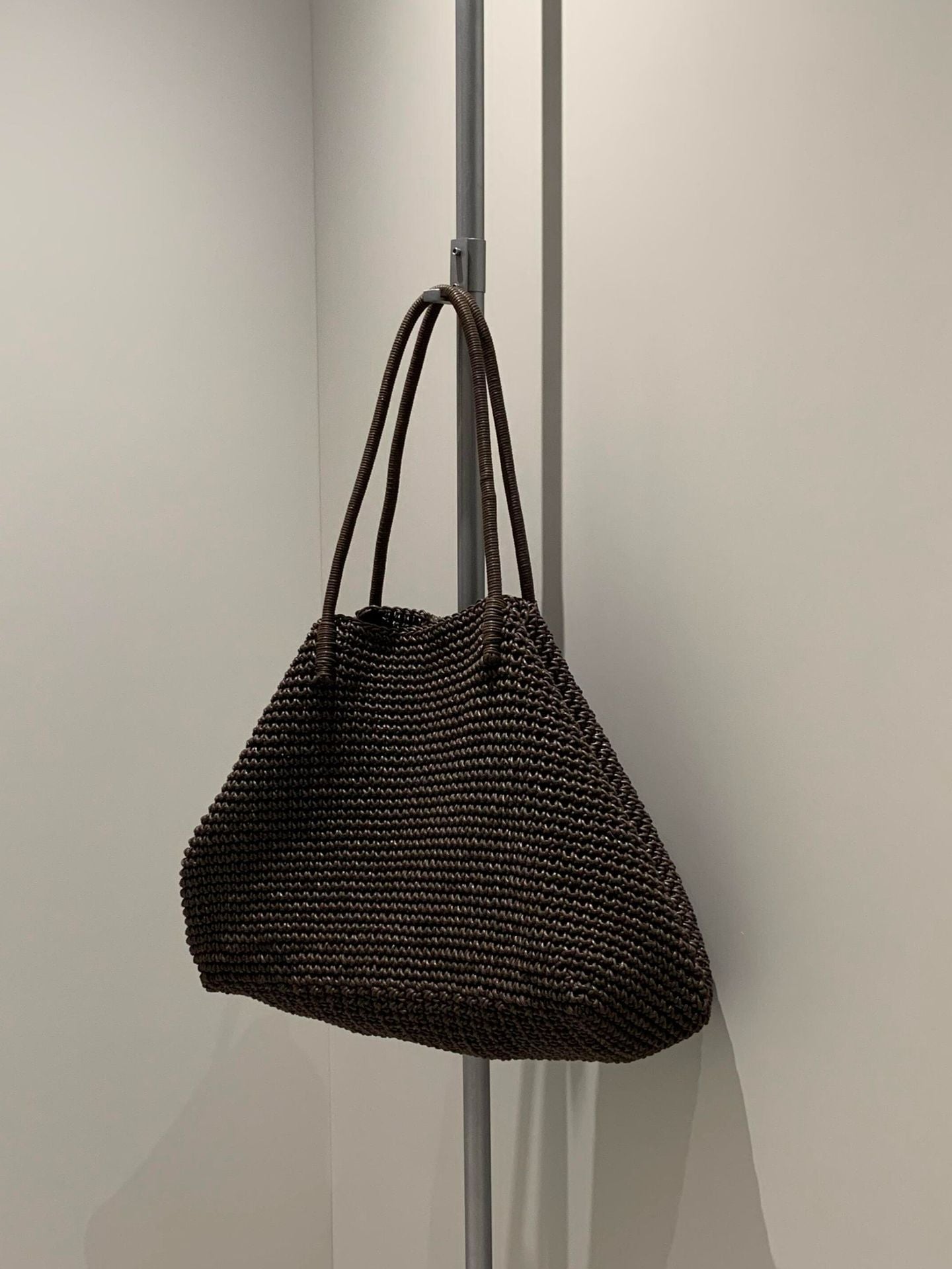Woven Solid Color Minimalist Open Design Women's Shoulder Bag