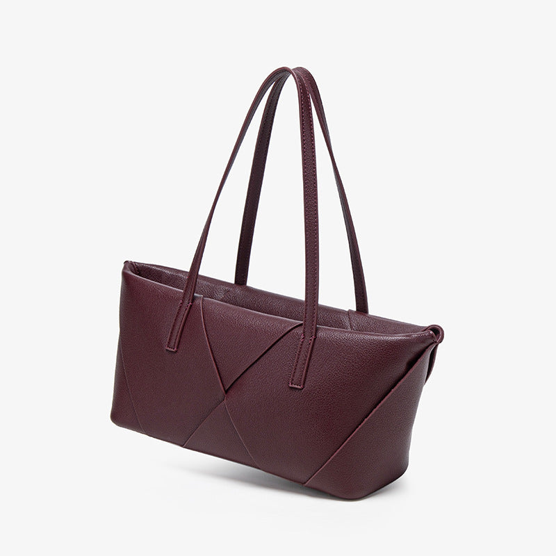 Women's Z Stylish Niche Splicing Portable Underarm Large Capacity Women's Handbag