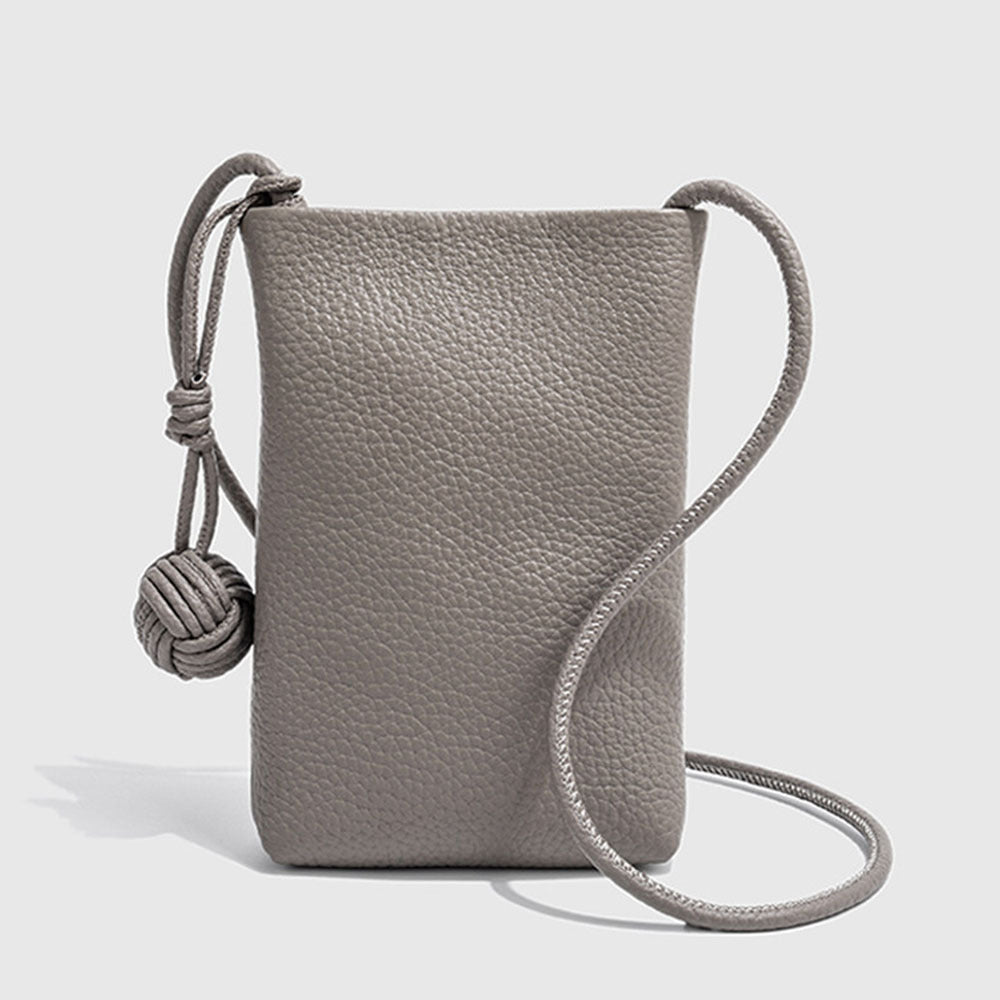 Women's First Layer Cowhide Mini Lychee Pattern Women's Leather Bag