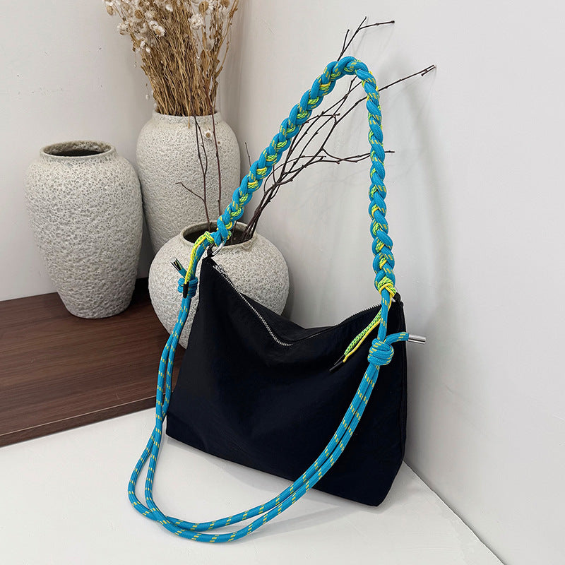 Women's Color Weaving Strap Lightweight Dumpling Summer Versatile Korean Women's Shoulder Bag