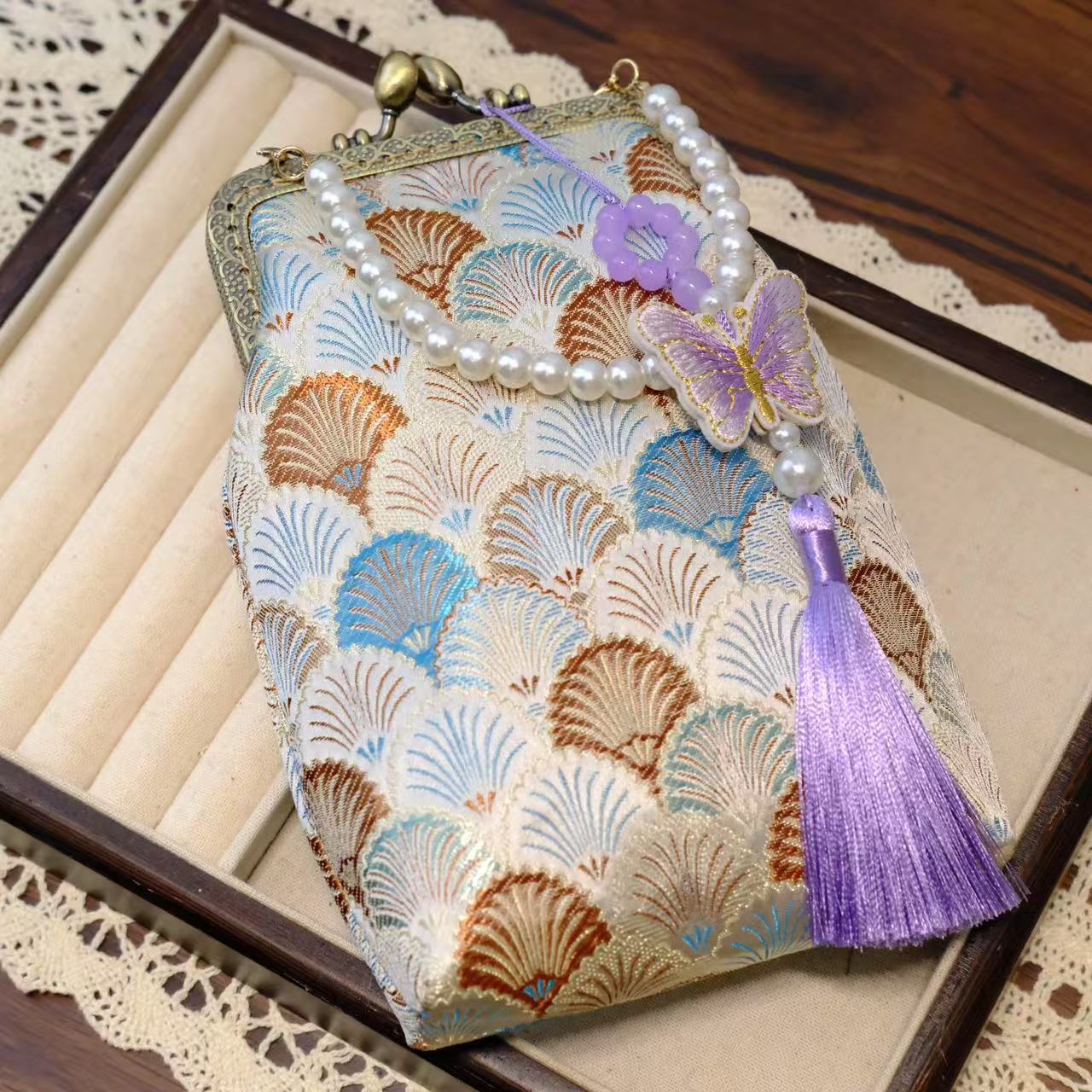 Retro Tassel Frame Handmade Ancient Style Female Purses