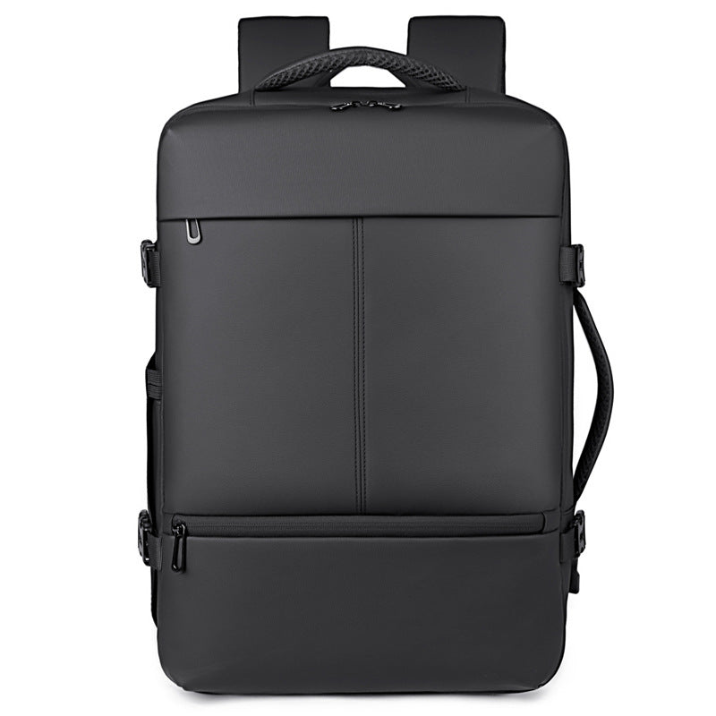 Men's Waterproof Oxford Cloth Large Capacity Scalable With Shoe Compartments Business Backpack