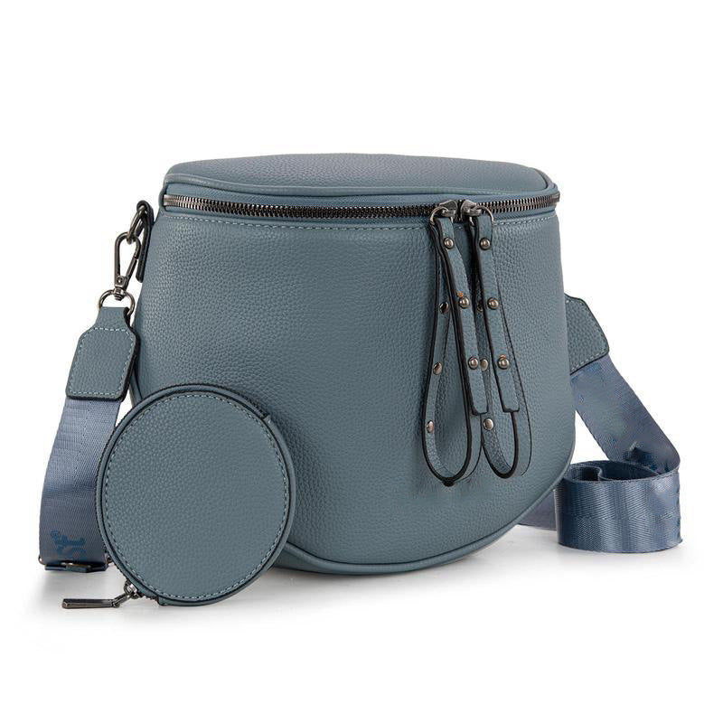 Women's Leather Large Capacity Saddle Trendy Full Women's Messenger Bag