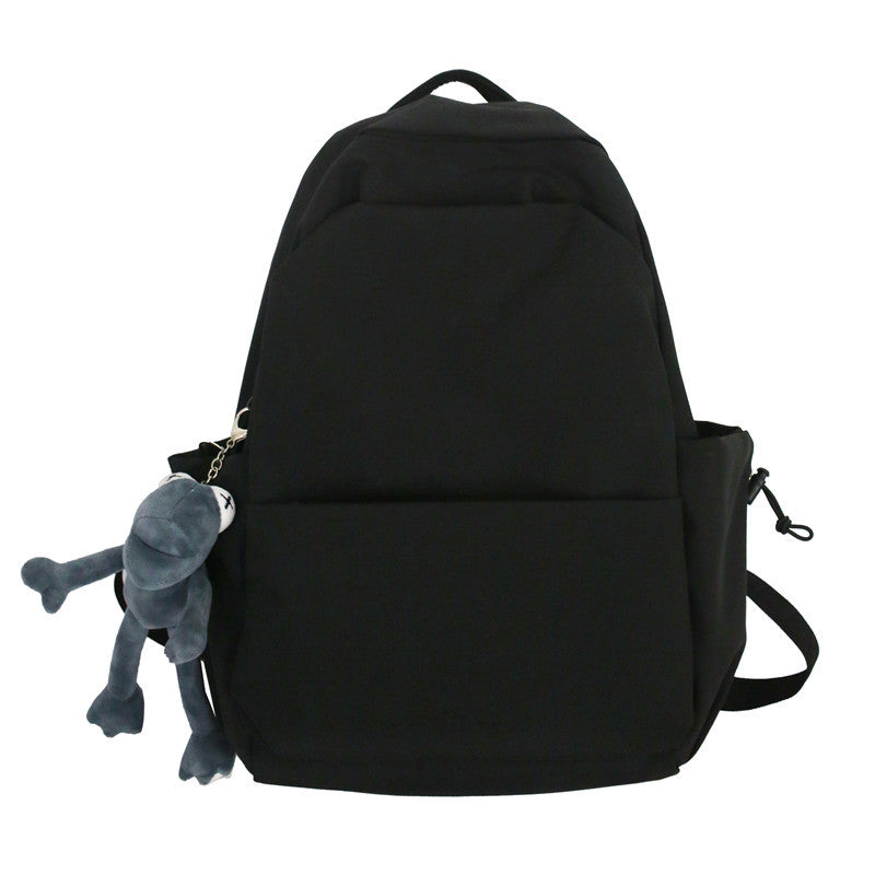 Men's Mori Style Large Capacity Solid Color Trendy Korean College Student Schoolbag