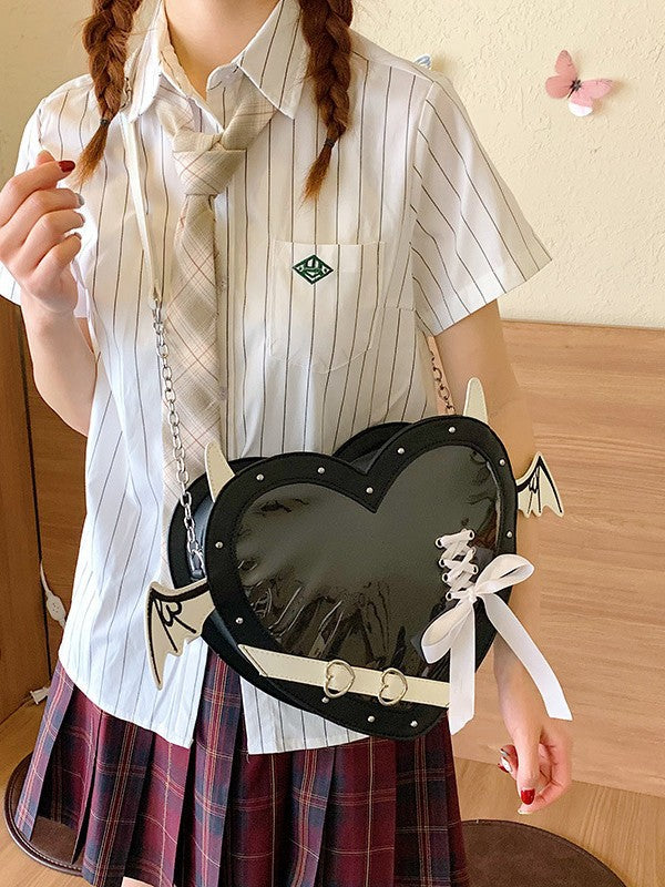 Women's Uniform Heart-shaped Gu Bar Cartoon Good-looking Women's Shoulder Bag