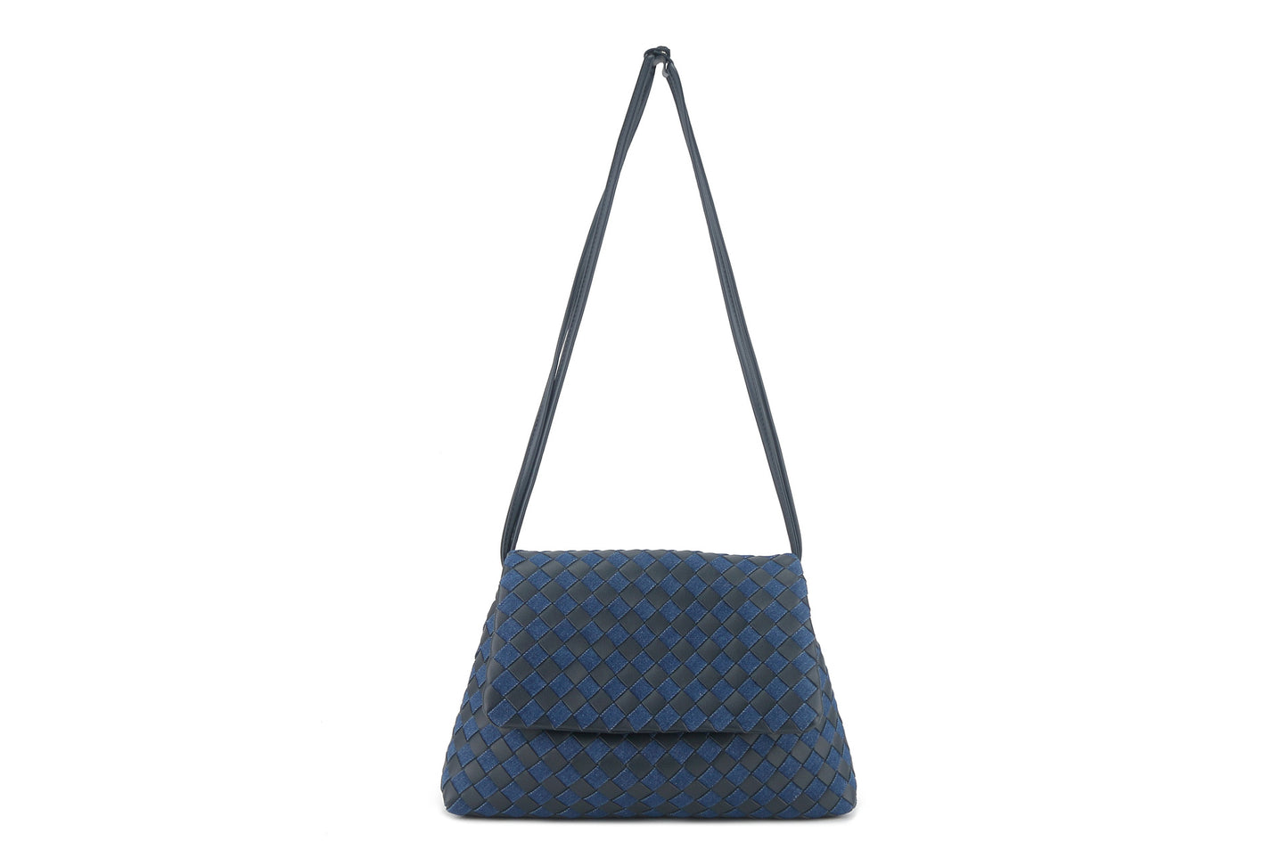 Summer Authentic Leather Weave Clamshell Drawstring Underarm Women's Shoulder Bag