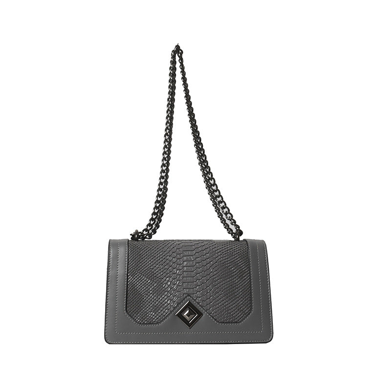 Women's Red Simple Fashion Snakeskin Pattern Single Women's Shoulder Bag
