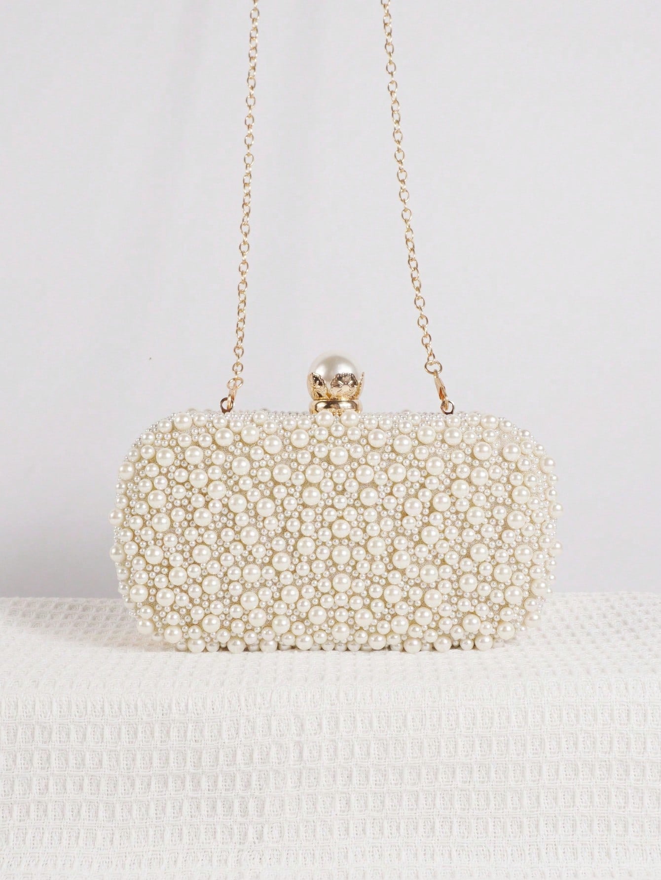 Women's Party Banquet Pearl Ball Beads Clutch Beaded Dinner Bag