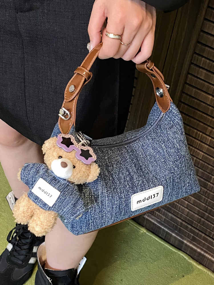 Women's Exquisite Super Popular Niche Denim Fashion Women's Shoulder Bag
