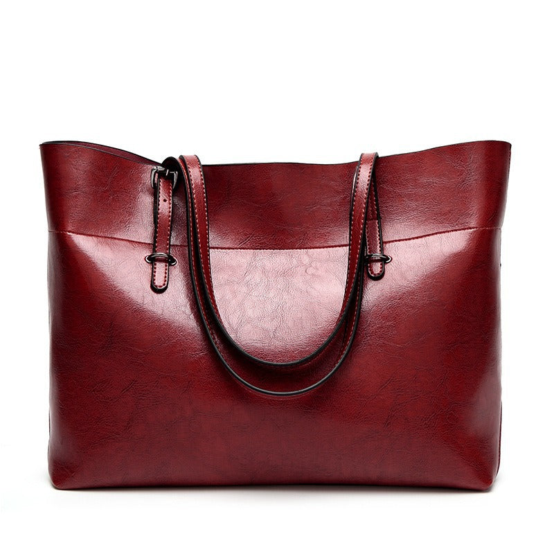 Slouchy Fashion Casual Women's Trendy Leather Tote Bags