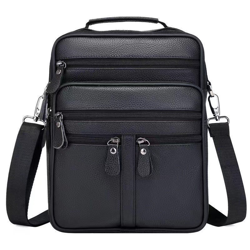 Men's Layer Cowhide Business Paper Portable Large Men's Tote