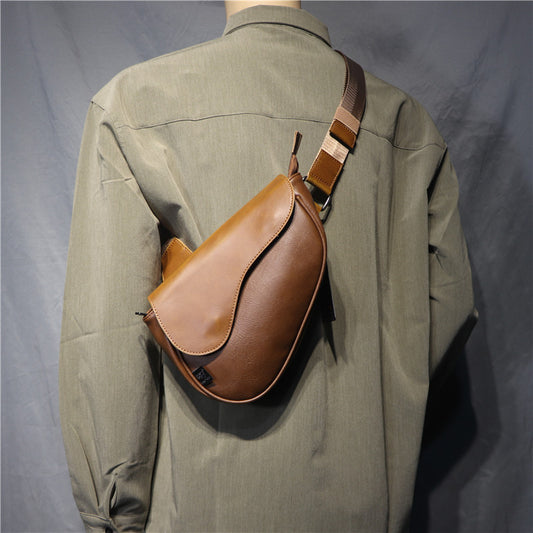 Women's & Men's Retro Simple Trendy Saddle Men's Shoulder Bag