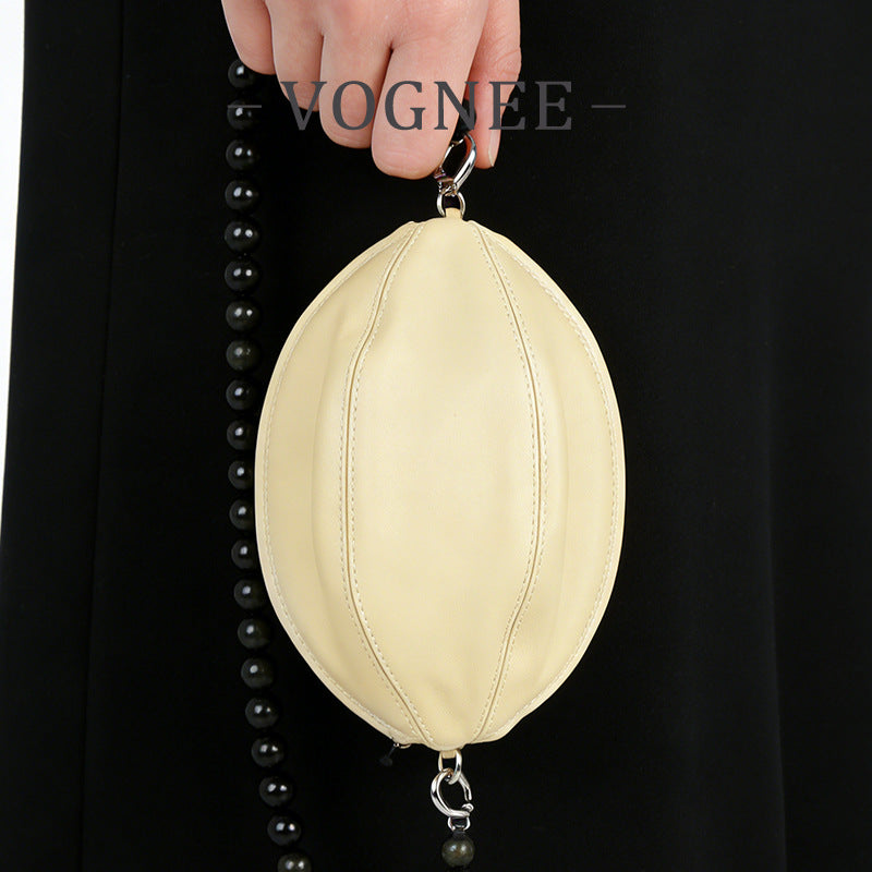 Women's High-grade Niche Sheepskin Beaded Lantern Versatile Bags