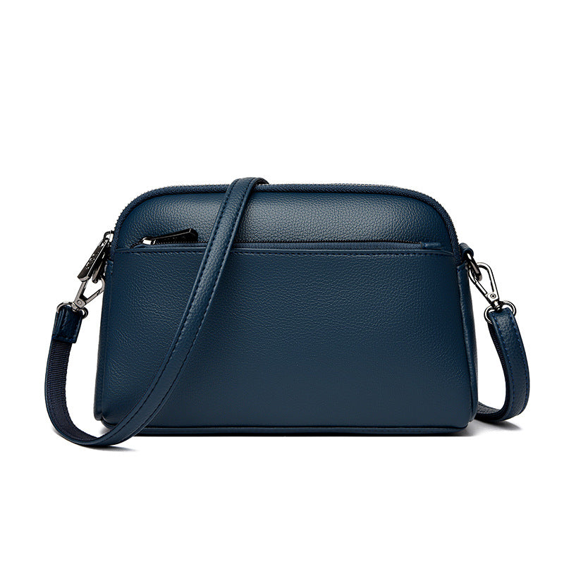Women's Fashion Advanced Soft Leather Pouch Small Square Bag