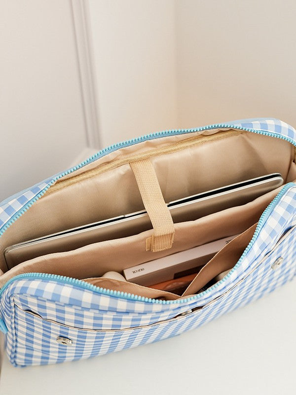 Attractive Personalized Fresh Computer Minimalist Plaid Laptop Bag