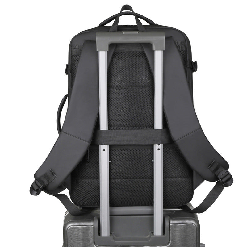 Men's Business Computer Expandable Large Capacity Simple Leisure Backpack