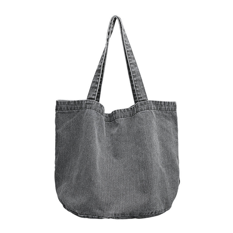 Women's Leisure Artistic Denim Versatile Vintage Wash Fashion Canvas Shoulder Bags
