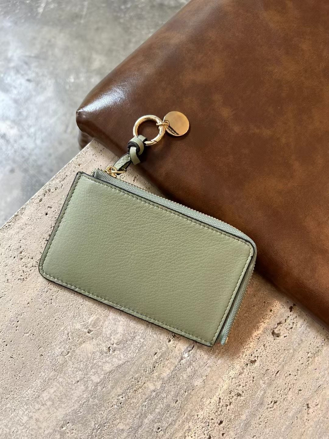 Women's Layer Cowhide Niche Leather Fashion Zipper Purses