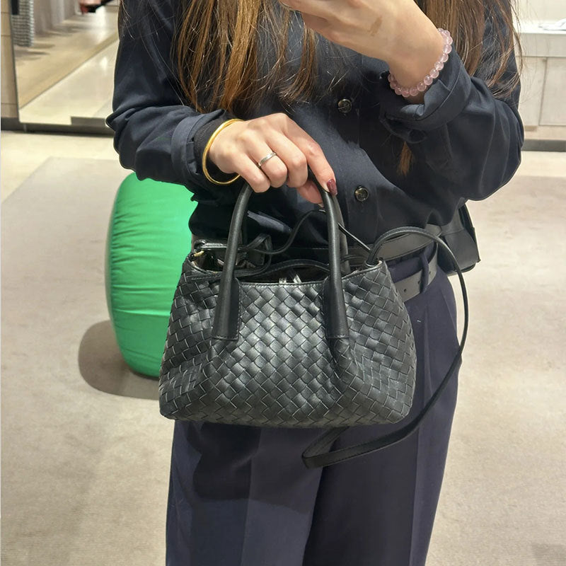 Women's Hand-woven Genuine Leather French Portable High-grade Bags