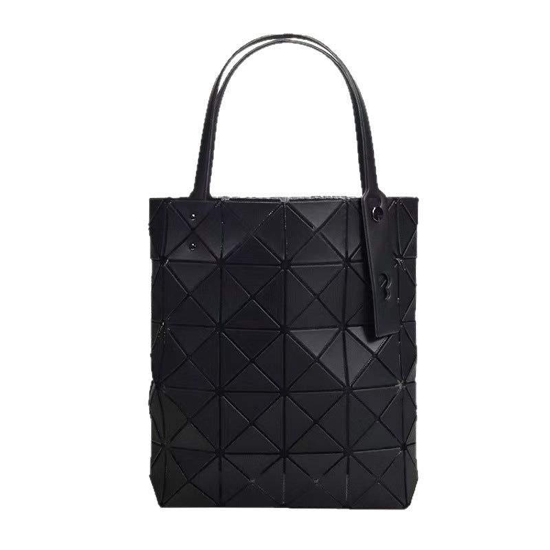 Women's Geometric Diamond Pattern Matte Big Box Handbags