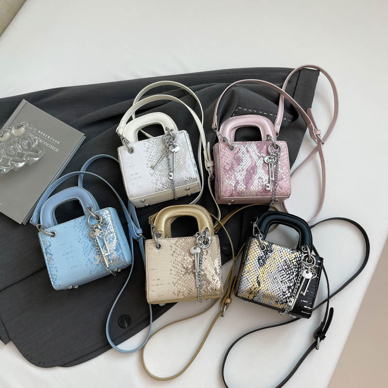 Women's Snakeskin Pattern Light Luxury Diana Mini Bags