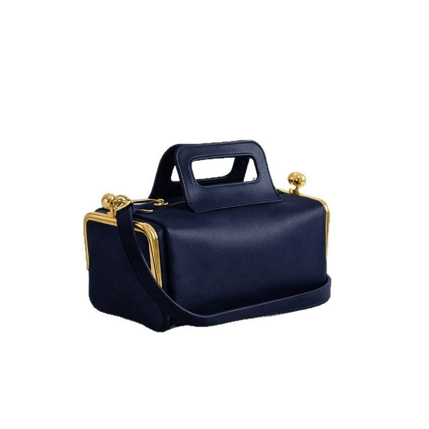 Women's Bilateral Clip Crocodile Pattern Frame Fashion Women's Handbag