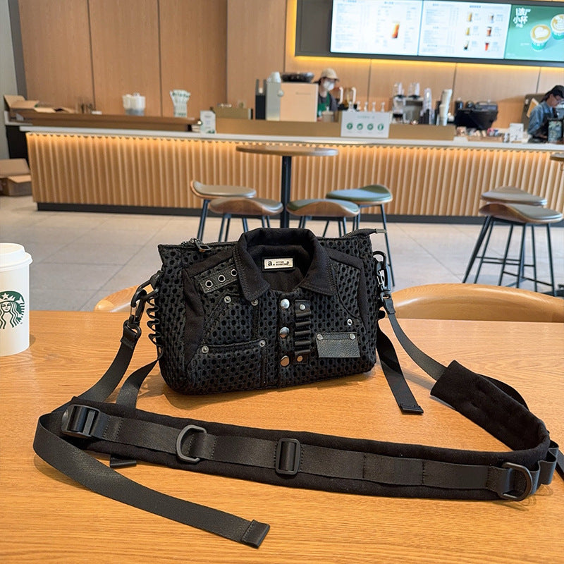 Women's Trendy Mesh Clothes Personality Wide Strap Women's Messenger Bag