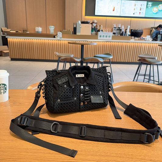 Women's Trendy Mesh Clothes Personality Wide Strap Women's Messenger Bag