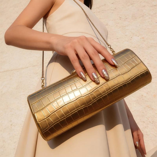 Popular Women's Double-sided Crocodile Pattern Clutch Men's Shoulder Bags