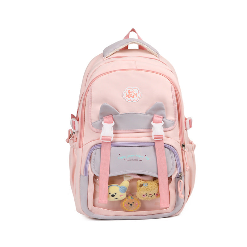 Junior Heart Snow Cartoon Good-looking Schoolgirl Backpacks