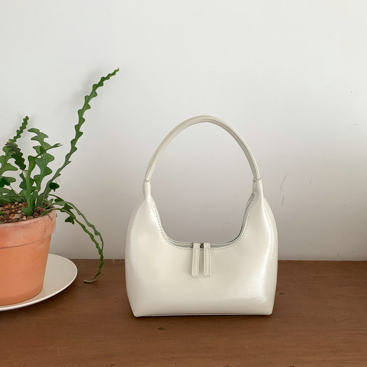 Women's Korean Style Niche High Sense Underarm Patent Leather Moon Women's Shoulder Bag