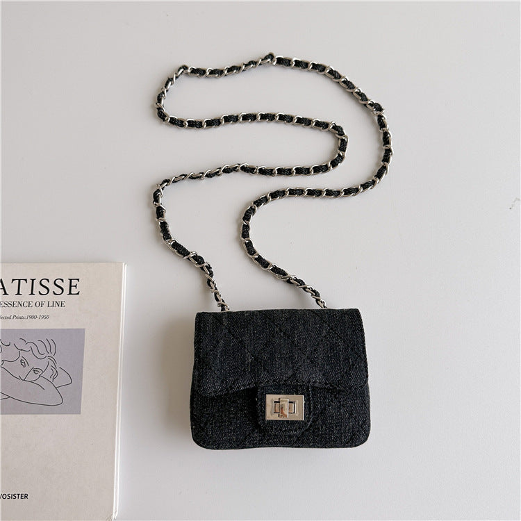 Nisi Wrap Button Denim Personalized Niche Tote Bags