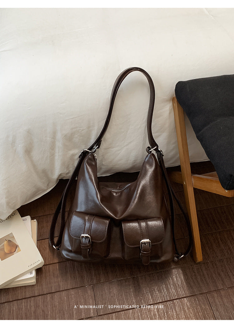 Women's Loose Large Capacity Retro Commuter Fashionable Backpacks