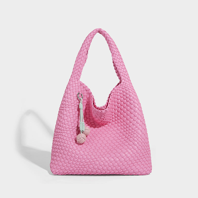 Women's Commuter Large Capacity Fashion Combination Handmade Woven Women's Shoulder Bag