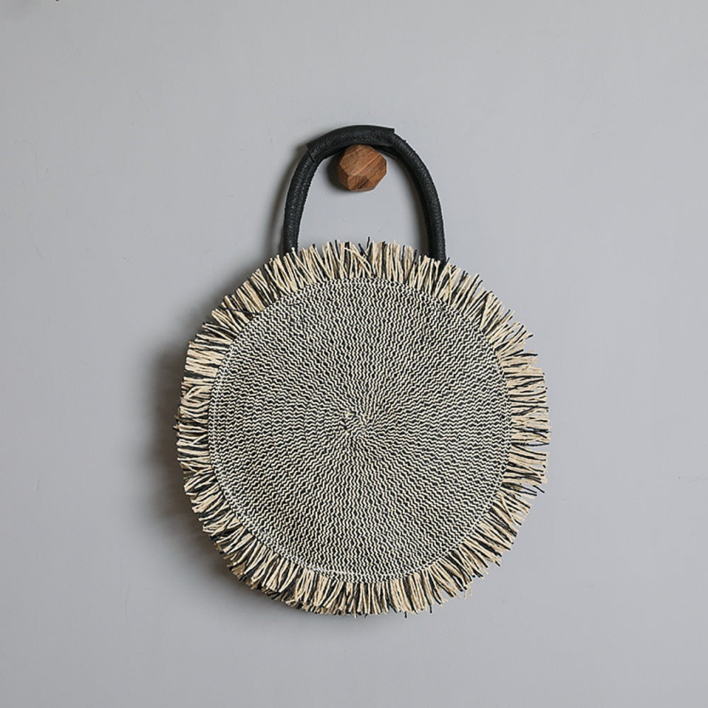Style Popular Woven Portable Handmade Without Women's Shoulder Bag